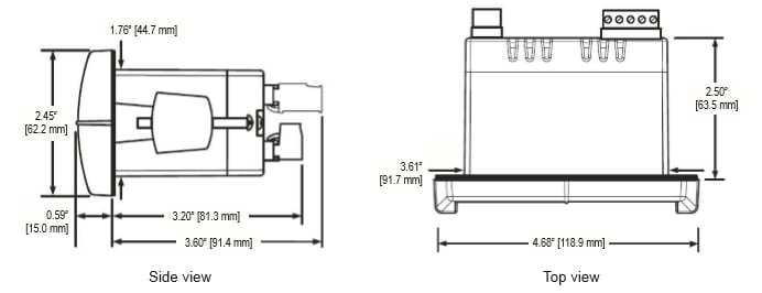 Mechanical Drawing - Amphenol Wilcoxon PCD100 Process & Temperature Meters Mechanical Drawing - Amphenol Wilcoxon PCD100 Process & Temperature Meters